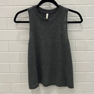 LLD Athletica Gray Cropped Crossback Tank Top